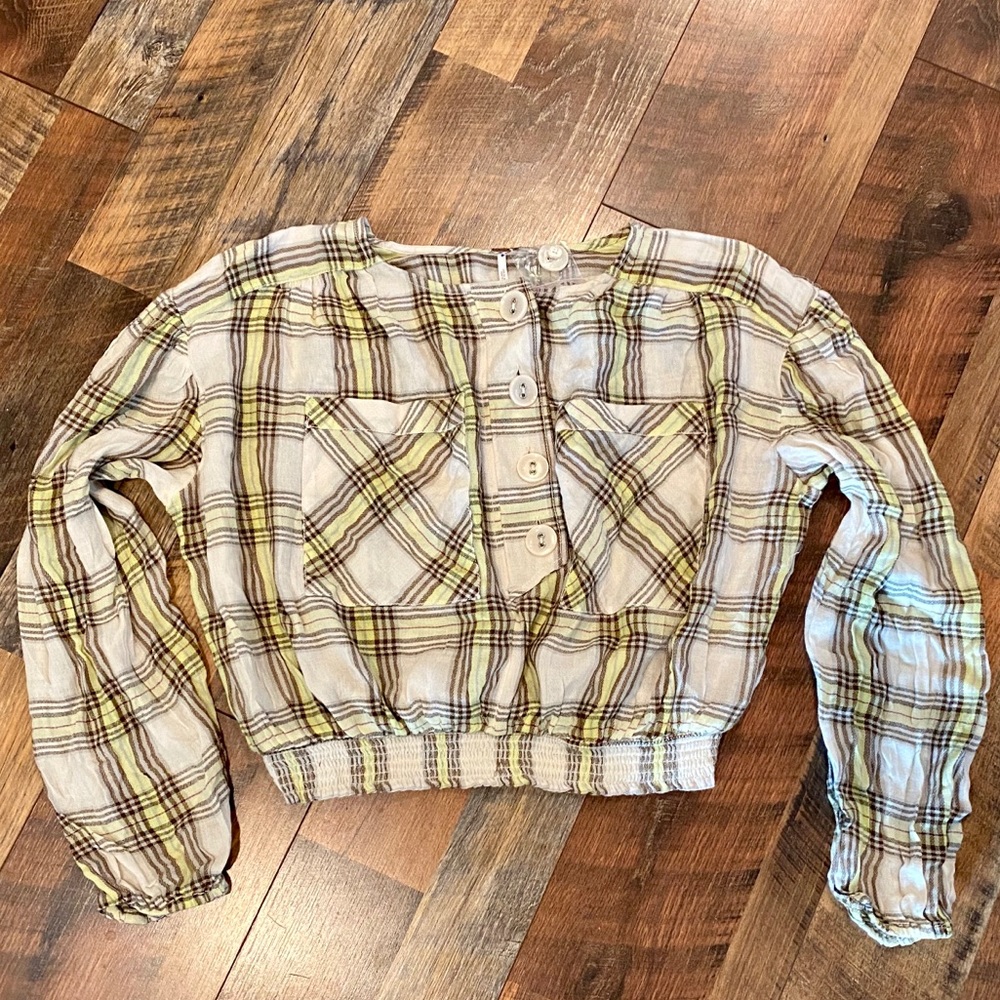 FREE PEOPLE It's The Good Life Plaid Top - Picture 4 of 10